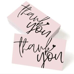Pink Thank You Cards 50 Pc